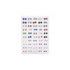 Popular Color Dot Diamond 10 Pairs Combination Stud Earrings Set Stylish and Simple Rhinestone Earrings Ladies