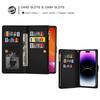 For iPhone 15 Zipper Wallet Stand Phone Case PU Leather Glittery Laser Carving Phone Cover