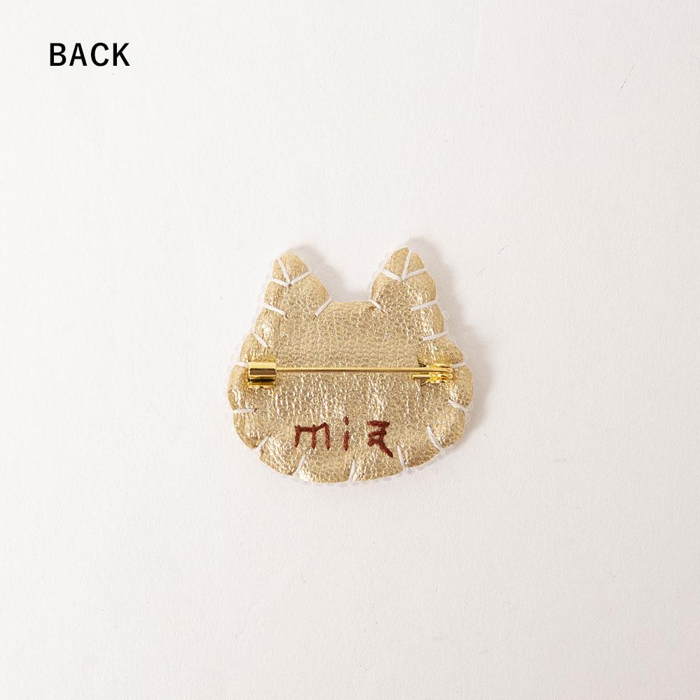 Cat embroidery brooch [mia] (Brooch for ladies, clothes, women's accessories) Made in Japan, handmade, Scandinavian goods, gift, stylish, adult, cute