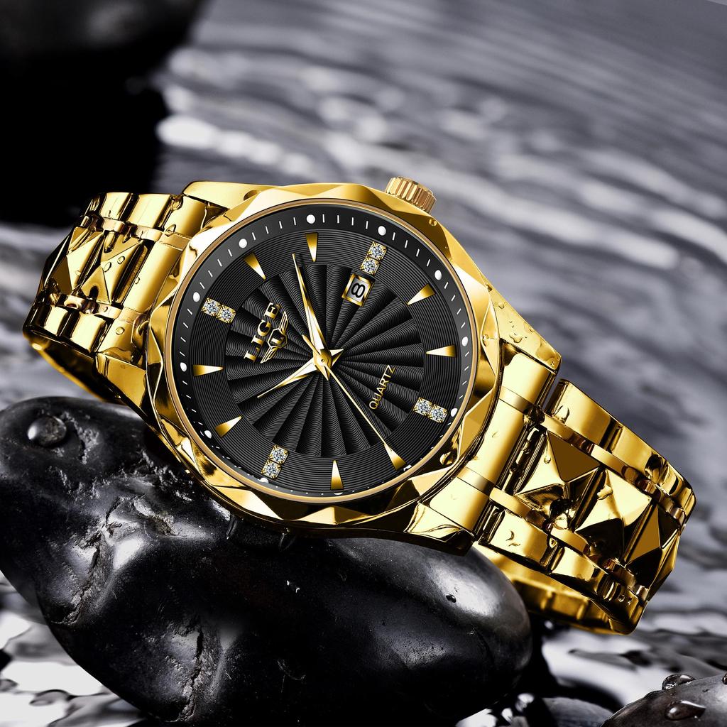 LIGE Men Watch Top Brand Luxury All-Steel Luminous Waterproof Men Quartz Watch