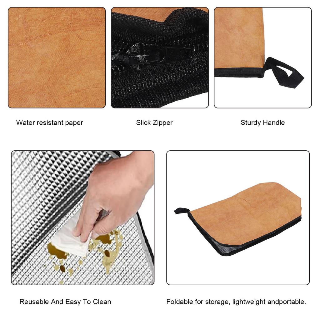 BBQ Meat Blanket Reusable Insulated Brisket Resting Blanket Large Capacity Meat Resting Bag with Zipper Opening for BBQ