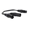 XLR Splitter Cable 3 Pin Female To Dual Male Patch Y Cable Balanced Microphone Cord