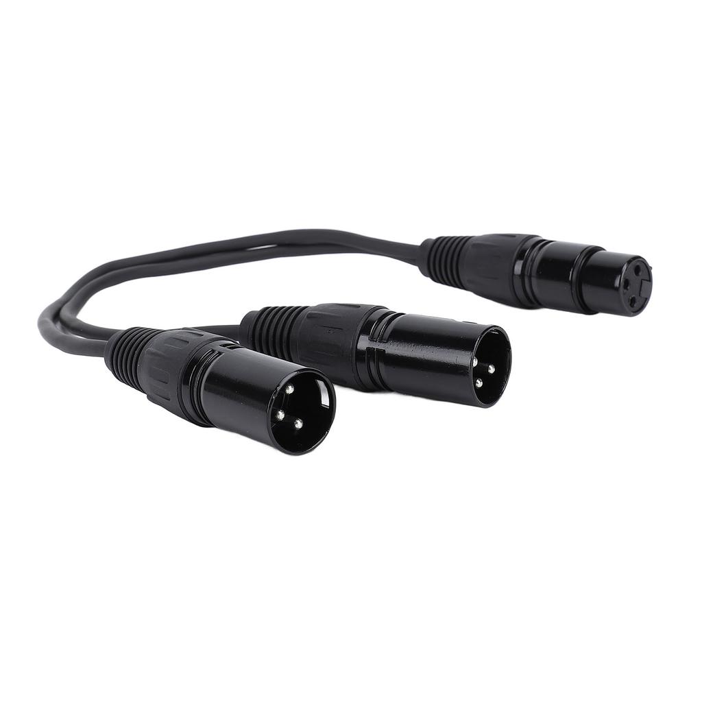 XLR Splitter Cable 3 Pin Female To Dual Male Patch Y Cable Balanced Microphone Cord
