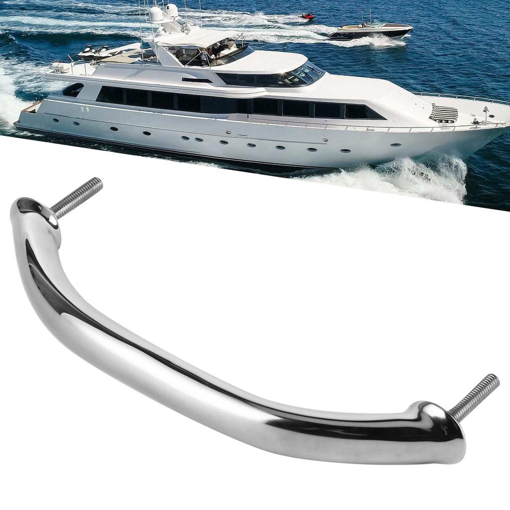 Barra de apoio para porta de barco marinho, corrimão oval de aço inoxidável, para escotilha, deck 220 mm