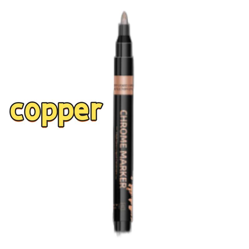 Chrome Marker Pen Mirror Effect Liquid Chrome Paint Pen High Gloss Metallic Marker For Model Car Repair Diy Graffiti Art Suppli