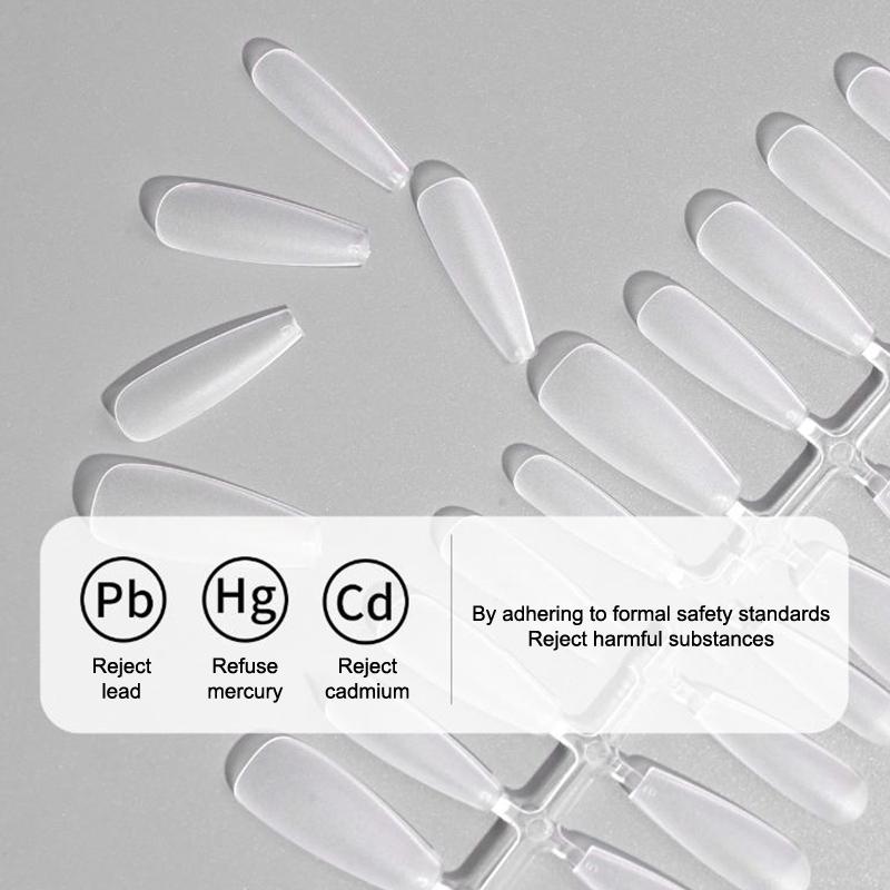 100Pcs/Box Matte Fake Nails No Polishing Press On False Nails Medium Short Design High Matt Soft Gel Nail Tips For Extension