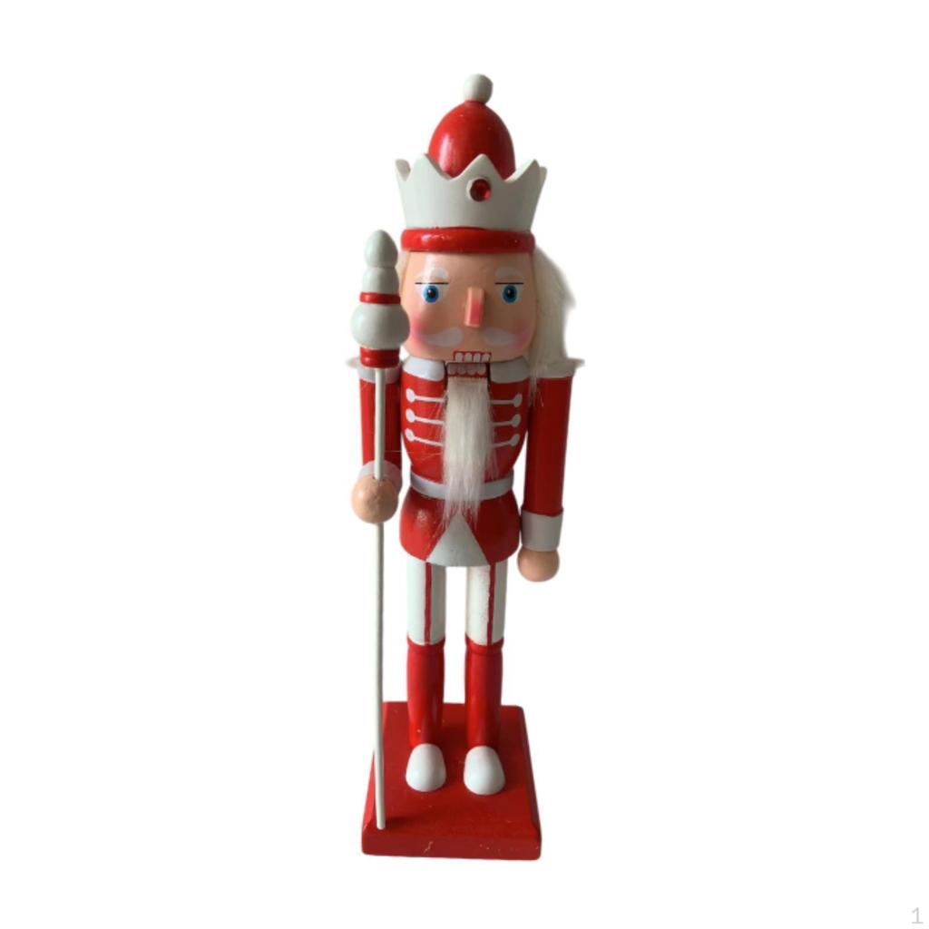 25cm Christmas Nutcracker Ornament Hand Painted Crafts Figures Wooden