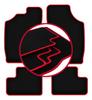 Velvet Carpets with Red Edge For: Daihatsu Cuore V Hatchback (1997-2003)