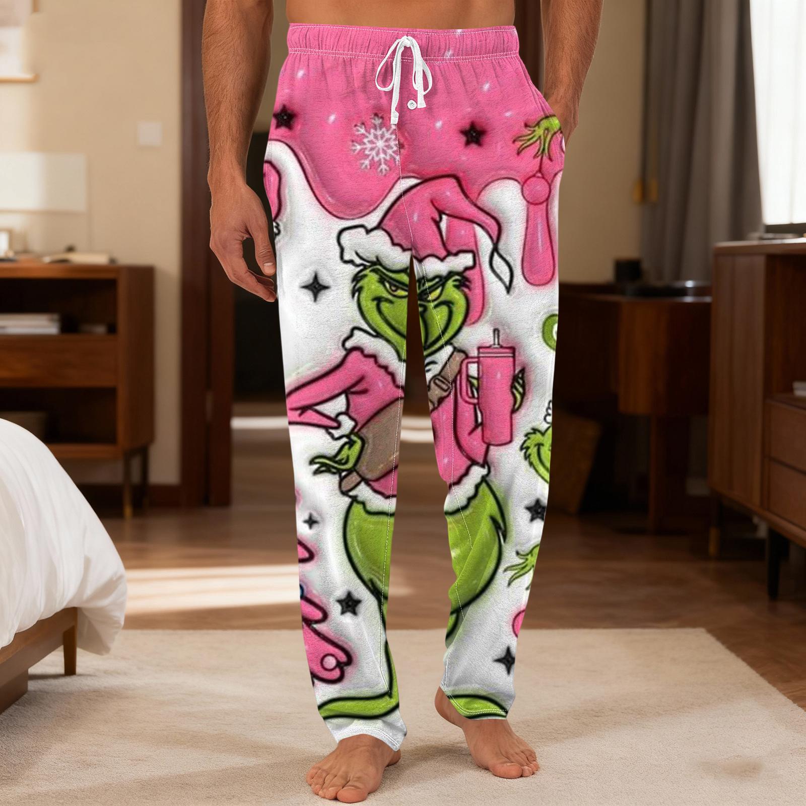 

Чоловічі однотонні трикотажні повсякденні штани з кишенькою Домашні піжамні штани XXL