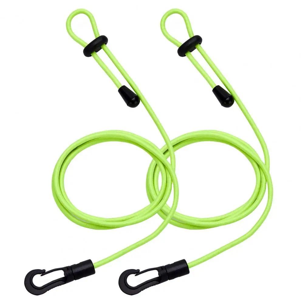 2 PCS Adjustable Kayak Safety Rod Leash Fishing Rod Paddle Leash Fishing green #1