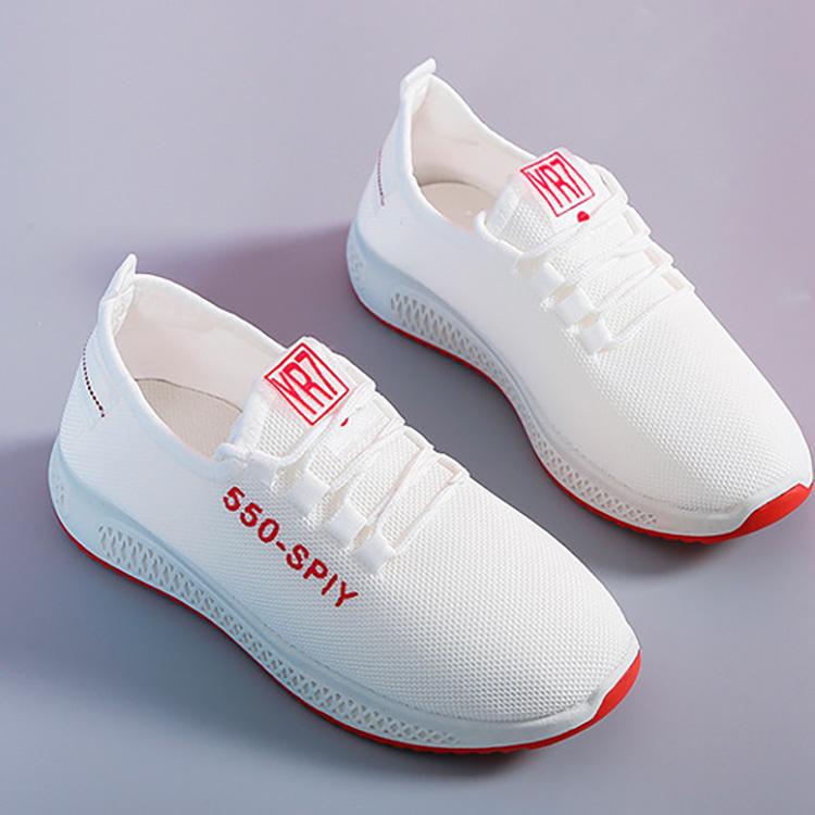 Women's Flyknit Sports Shoes Casual Mesh Breathable Old Beijing Cloth Shoes Front Lace Up Sneaker Lightweight Running Shoes 36-40