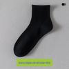 Men's Breathable Summer Socks: Mid-Calf, Short, Odor-Resistant, Terry Bottom, Cotton, Thin, Versatile, White Boat Socks