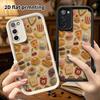 Phone Case: 2D flat, suitable for Samsung Galaxy A34 A35 M05 M06 S20 S22 S21 FE Plus 5G, featuring cute felt food, a perfect Christmas and Halloween f