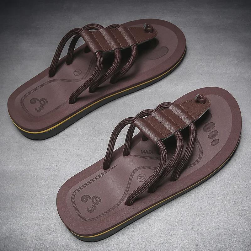 2025 Summer Men's Non-Slip EVA Flip Flops - Casual Beach Sandals & Slides