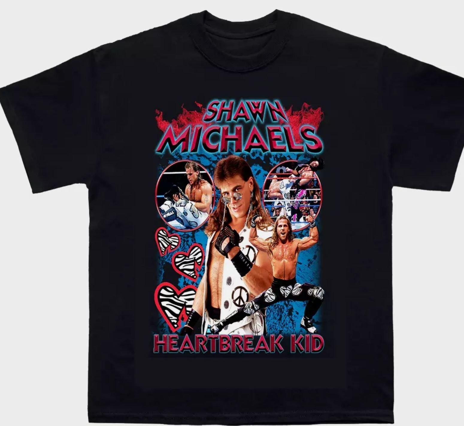 Retro Style Shawn Michaels Heartbreak Kid Shirt Black Unisex S-5XL L