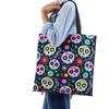 Abstract Art Skull Horror Print Shopping Bags Women Folding Reusable Customize Tote Shoulder Bag Canvas Groceries Handbags 2022 CLE