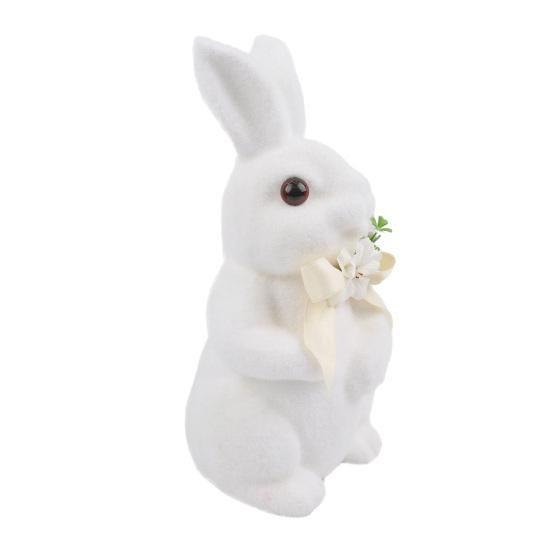 Bunny Ornament Easter Decoration with Artificial Moss Resin Core Waterproof UV-Resistant Outdoor Spring Centerpiece Decor
