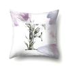 Polyester Pillowcase Home Watercolor Flower Print Pillowcase 26 English Letters Bedside Cushion Cover