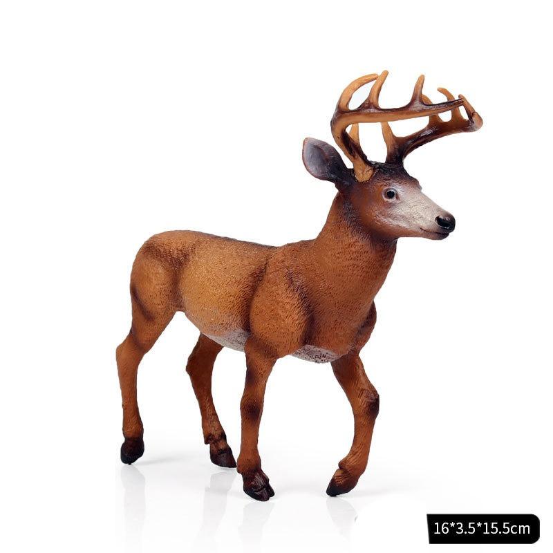 

Твердая имитация дикого животного, большой белый хвост, орнамент оленя, рождественский лось, детская модель игрушки коричневый