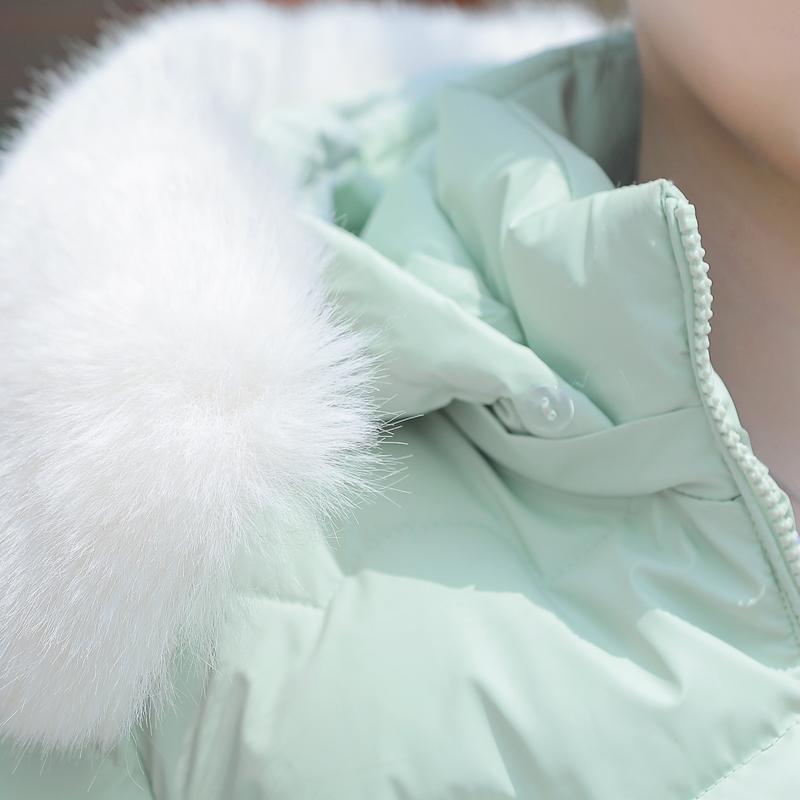 Fashion Winter Short Parkas Female Outerwears Hooded Faux Fur Collar Lady Jackets Thick Warm Elegant Coats