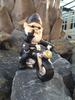 Genome Dwarf Garden Resin Bad Boy Motorcycle Biker Gardening Decorative Harley Davidson [CALIFAKT] Ornament, Craft, Ornament, Ornament, Figurine,