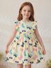 26 Summer European-American Girls' Cartoon Lace Princess Dress - Round Neck