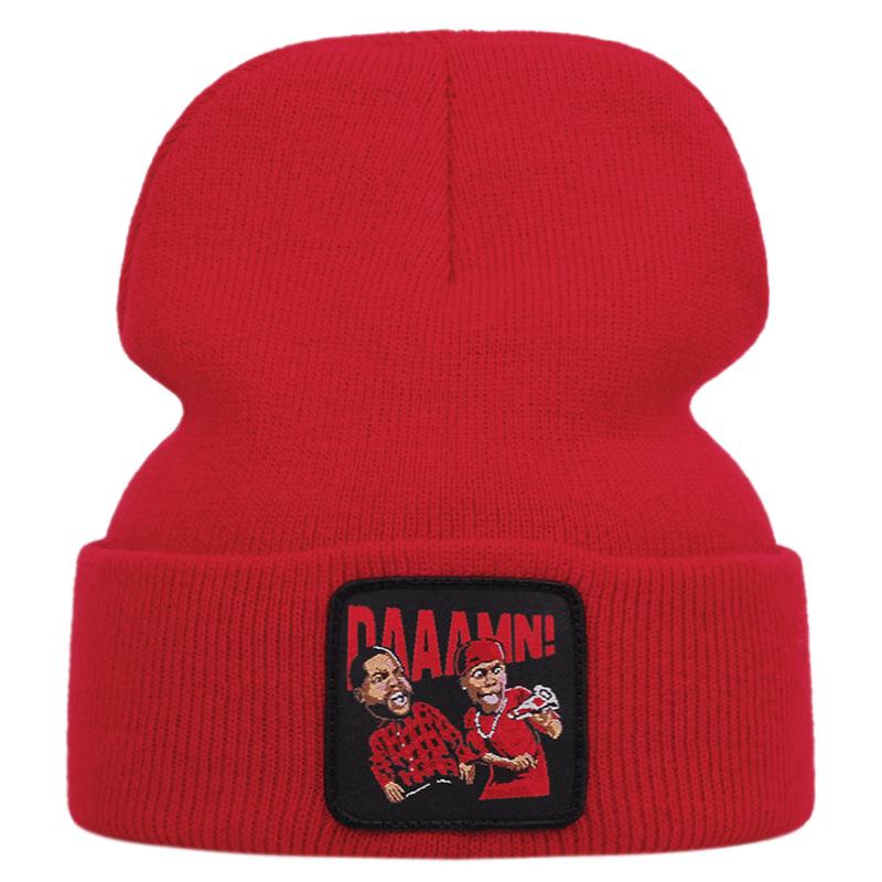 Exaggerated Expression Bag Knitted Hat Autumn And Winter Warm Men And Women Outdoor Adult Wool Hat Hip Hop