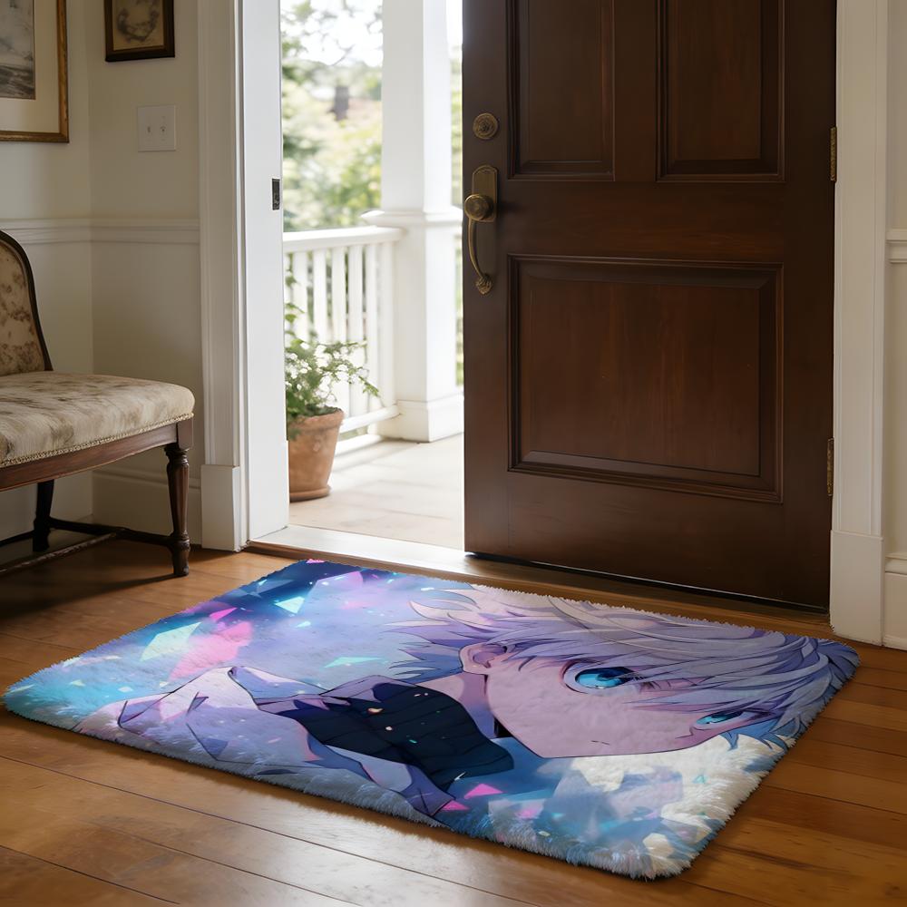 HHunter And HHunter Anime Floor Mat Soft Flannel Absorbent Mat Non-Slip Rug Home Bedroom Bathroom
