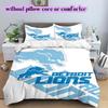 Detroit Lions rugby Pattern Bedding,Quilt Set Quilt Cover Pillowcase Home Birthday Gift (1*duvet cover+2*pillowcase,without core)