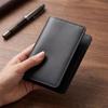 Genuine Leather Passport Holder Travel Wallet with Card Slots for Men and Women Black
