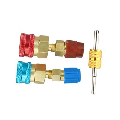 Für AC-Ladekupplungsadapter Kupplungsadapter für Diagnoseprüfungen Auto-Low-Side-Montagesatz R1234YF auf R134a