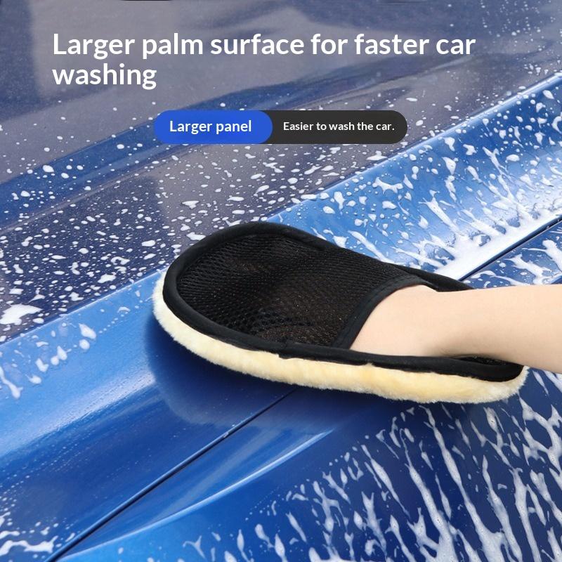 Household Wool Car Wash Gloves, Chenille Tools, Rags, Non-damaging Car Paint Surface, Special Car Wash Gloves for Waxing