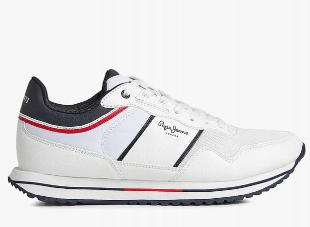 Pepe Jeans Tour Club Heren Schoenen Wit Laag Sportief 42 Awe