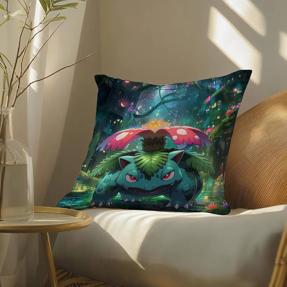 Pokemon Kalos Region Anime Plush Pillow Cover Soft Short Plush Cushion Cover For Sofa Bedroom Home Decor Gift