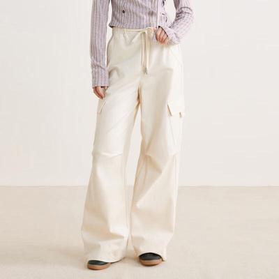 Leding Women's Retro Cargo Wide-Leg Pants