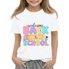 Children's Casual and Fashionable Round-Neck Printed Short-Sleeve Top for Back-to-School