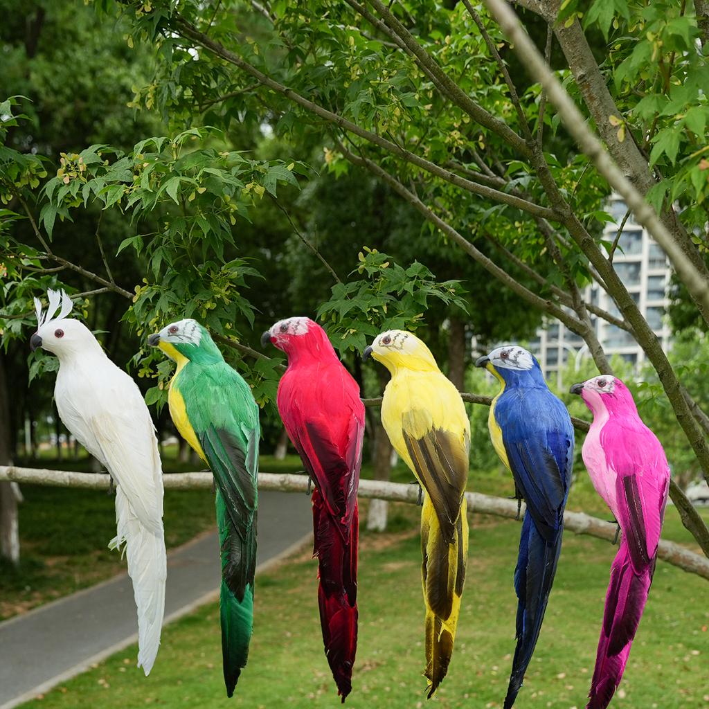 25/35cm handcrafted simulated creative parrot feather lawn small statue decoration animal bird garden bird accessory decoration