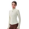New High-necked Quick-drying Nude Yoga Clothes, Long-sleeved Stand-up Collar, Slim Fit, Non-slip Zipper, Fitness Sports Jacket for Women