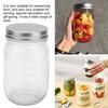 500ml Food Storage Jar Clear Glass Canning Jar with Sealed Lid for Honey Jam Dry Food Canning Jar Glass Jar with Lid Storage Jar