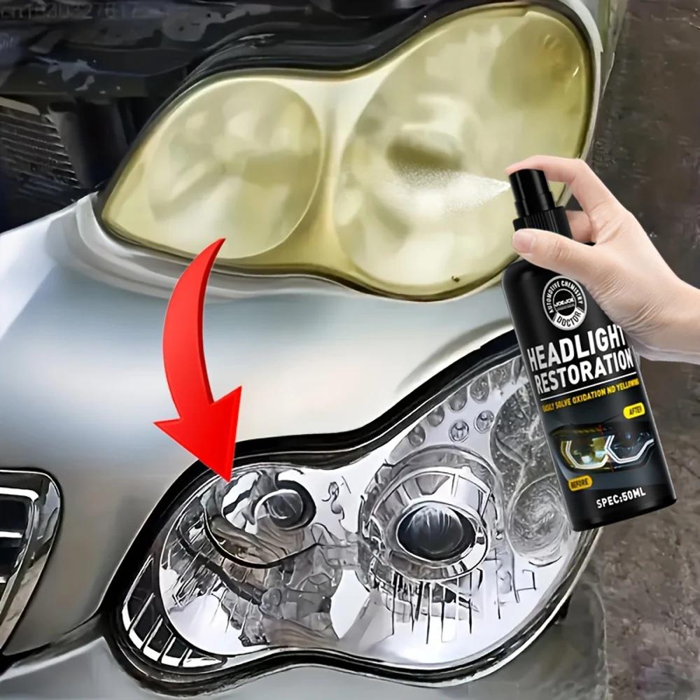 JOKJOK Headlight Restoration Spray - Quick Fix Headlight Restoration Spray with Easy Spray Nozzle, Restores Clarity & Brightness