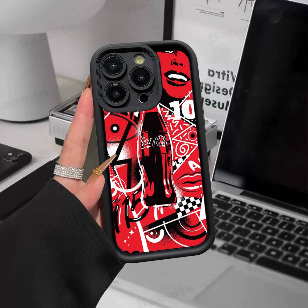 

Brand C-Coca Logo C-Cola Phone Case For IPhone 17 16 15 14 13 12 11 Air Plus Pro Max Soft Back Cover iPhone 17 Air
