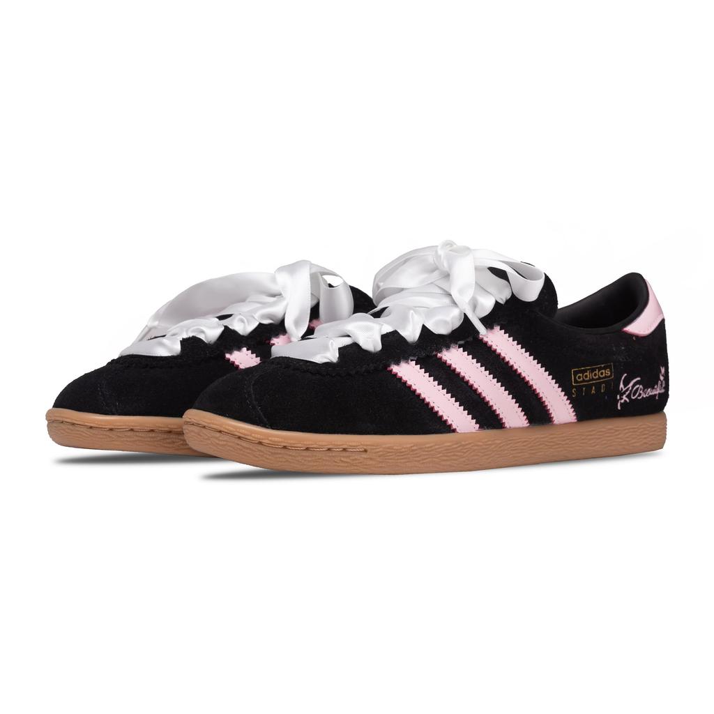 Adidas Originals Stadt Low top German Army Trainers Unisex Black Pink JI1885(Team357-)