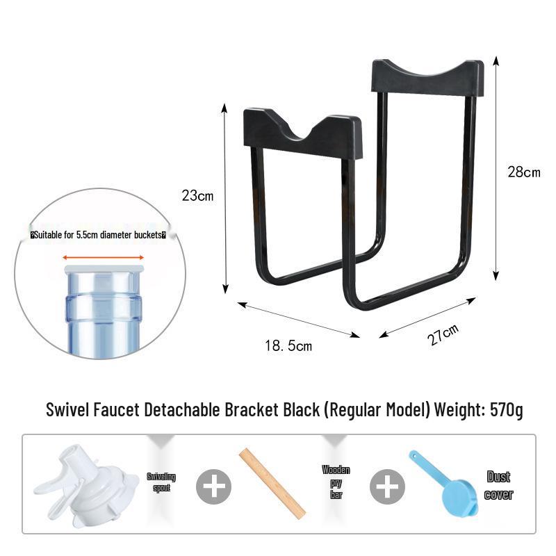 מתקן מים מינרליים פשוט לשולחן ומתלה אחסון