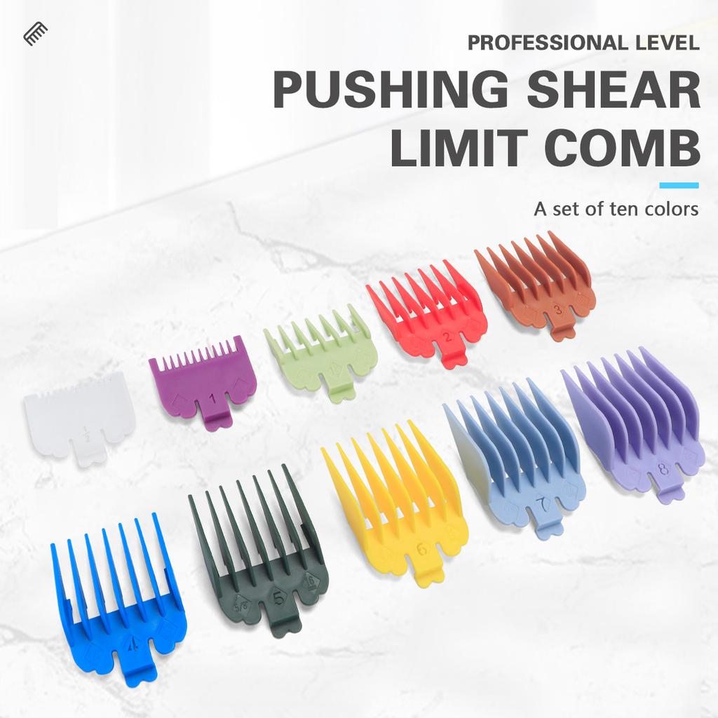10Pcs Hair Clipper Guards Barber Accessories Professional Trimmer Attachment Limit Combs Replacement Guards Set