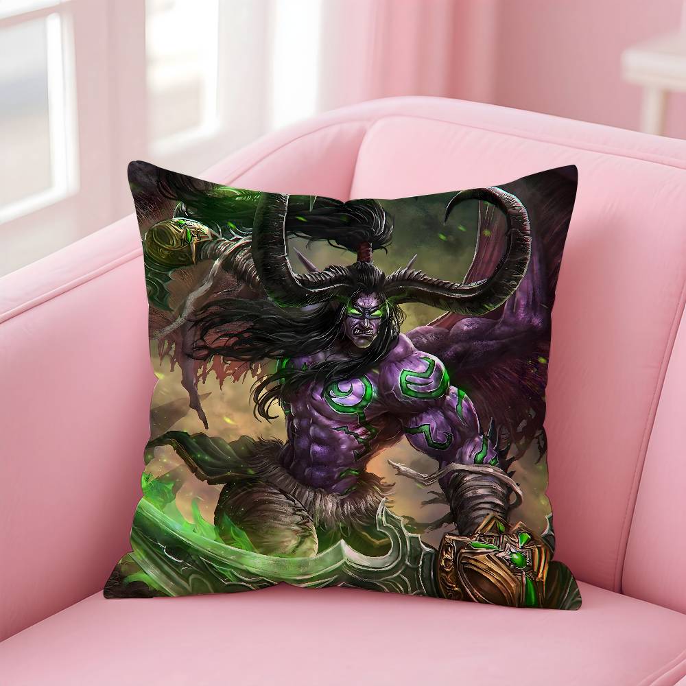 Warcrafts of World W-WOW Pillow Case Pattern Printing Pillowcase Living Room Sofa Cushion Cover Bedroom Room Decor