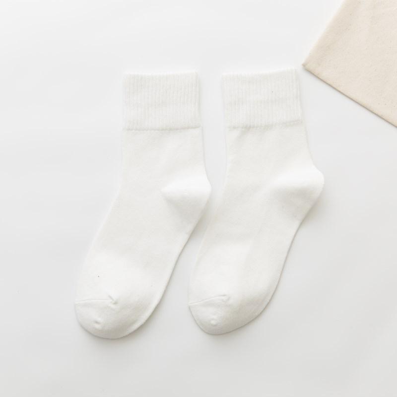 Spring/Summer Women's Mid-Calf Cotton Socks - Trendy Japanese/Korean Style, Candy Colors, Thick, Versatile