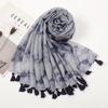 Elegant Floral Printed Hijab Cotton Viscose Tassel Shawl For Woman Fashion Beach Long Scarf Ladies Flower Headscarf 180*90cm
