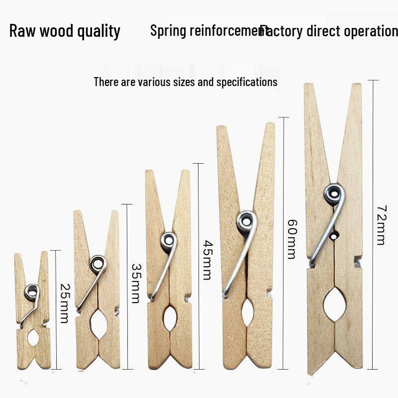 

Handmade Pine Wood Clips: Primary Color, Greenhouse, and Photo Craft Clips 2.5*0.3 cm (approx. 0.6 g)