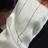 Turquoise Pearl Necklace Stacked Women's Accessories Summer Collarbone Chain High-end Light Luxury Niche Pendant Neck Chain Jewelry