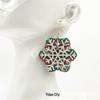 Cross-Border Christmas Snowflake Earrings: Hollow Wooden Double-Layer Leather Hooks